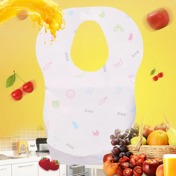 Children's disposable bib 20 pieces baby portable saliva towel cartoon print dinner pocket | Детская одежда и обувь