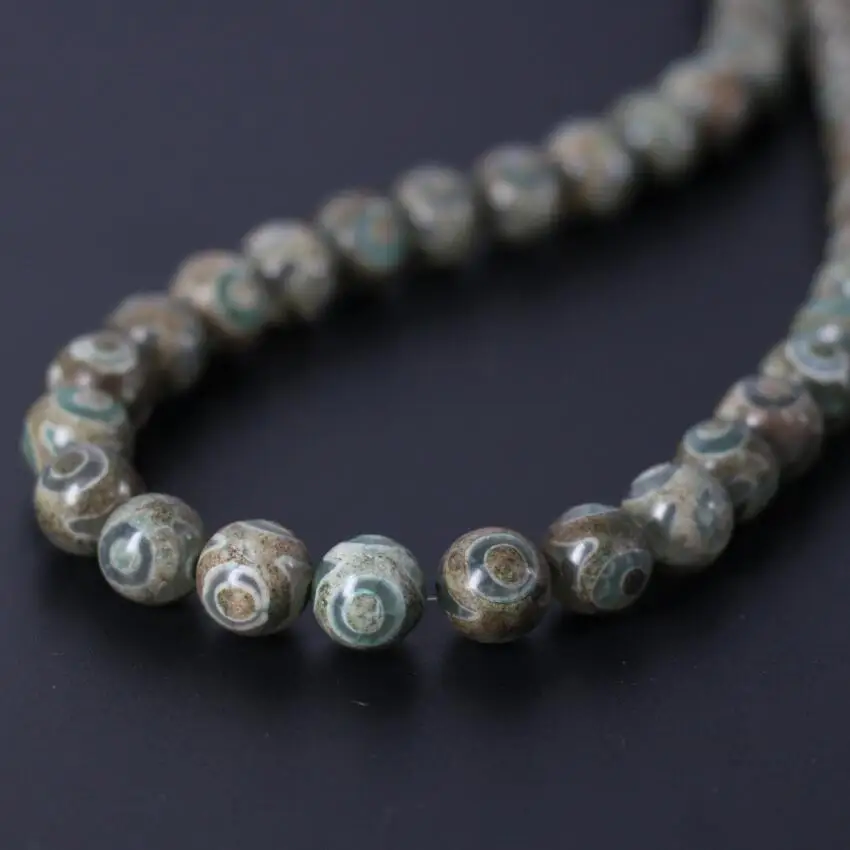 

3 нити/лот Зеленый старинный глаз Тибетский дзи онкси круглые свободные бусины оптом, сделай сам ожерелье браслет Изготовление ювелирных изделий, разные размеры