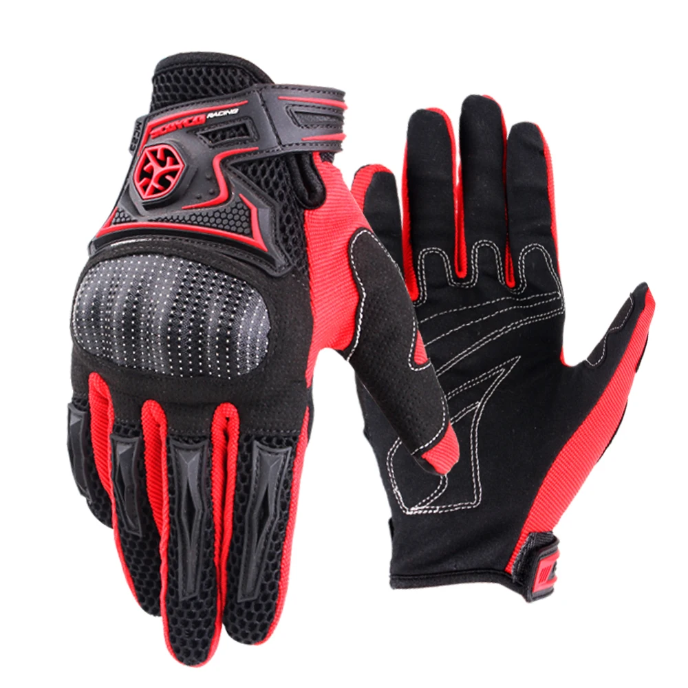 

SCOYCO 21 Motorcycle Gloves Microfiber Knuckle Breathable Designed Moto gloves Adjustable Cycling Riding MBX Scooter Gloves