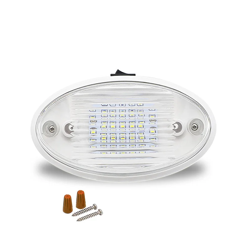 

Car Ceiling Light 24LED Dome Light for 12V Caravan Van Yacht Boat Oval Interior Room Light