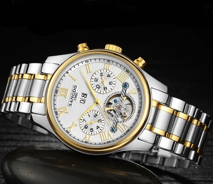 

40mm Sangdo Business watch Automatic Self-Wind movement Sapphire Crystal Mechanical multifunction Men's watch 033SD