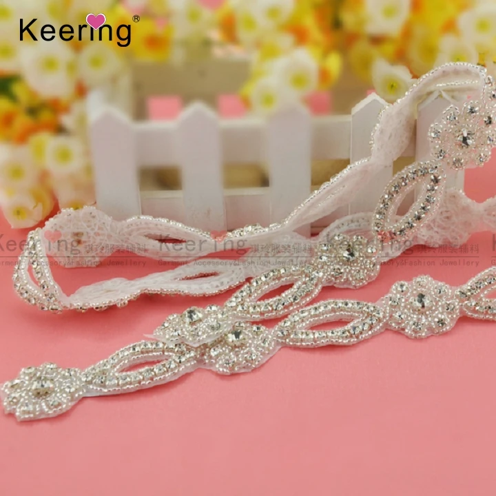

Hot Sale Fancy Small Flower Rhinestone Beaded Trimming For Dress