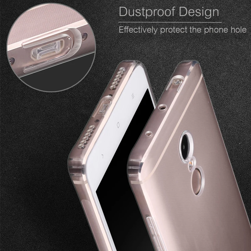 Silicone Phone Cases For Xiaomi Redmi 4 4A 4X Pro Note Clear Soft Full Protector Dustproof Back Cover Shell Coque Fundas |
