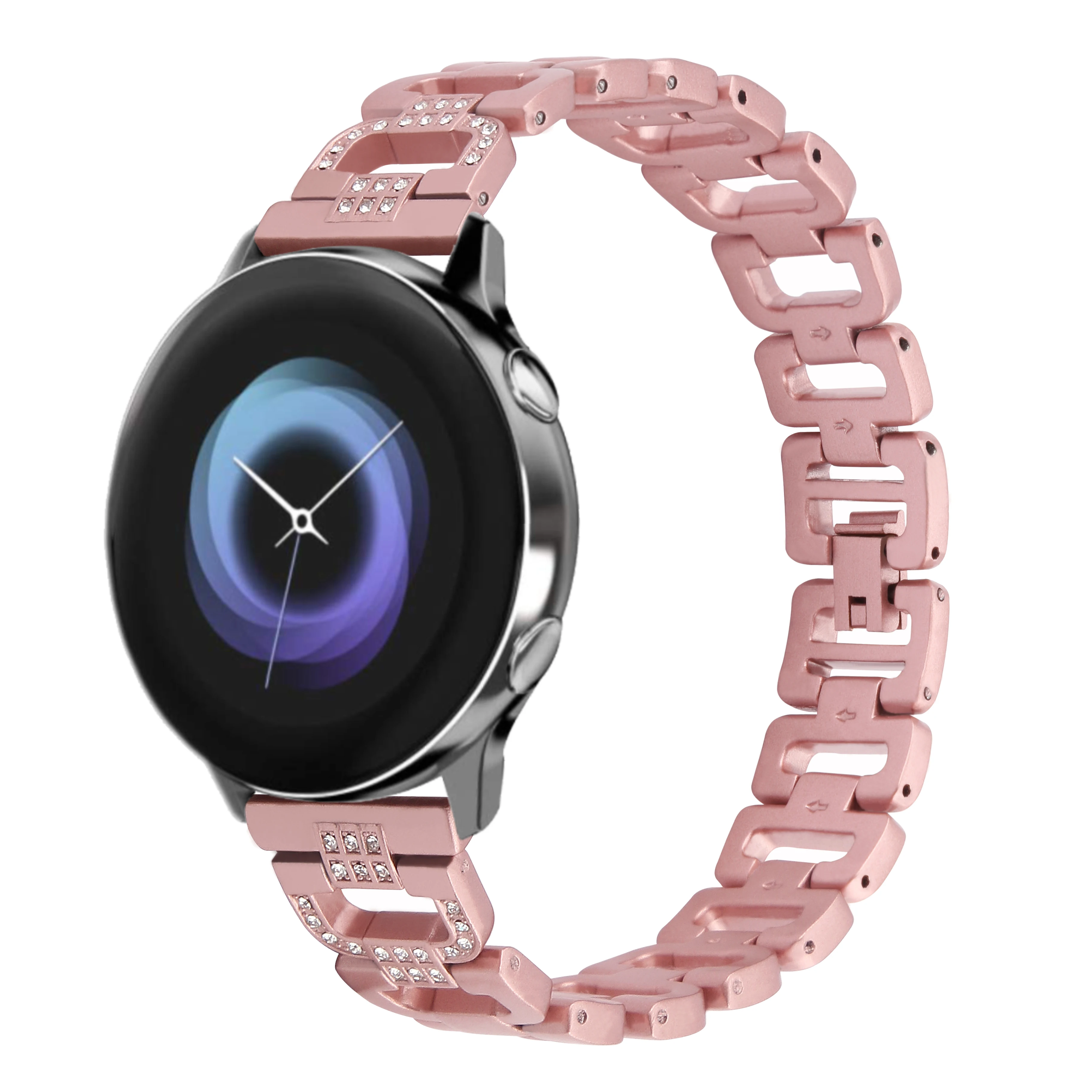 20 мм ремешок для samsung Galaxy Watch, активные Стразы, нержавеющая сталь, металлический ремешок, полосы для samsung 42 мм, Шестерня S2, классика 92003