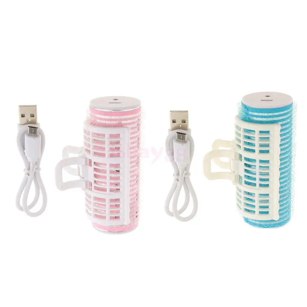 

USB Rechargeable Double-deck Roller Hair Bangs Curler Clip Home Salon Clamp Hair Styling DIY Tool