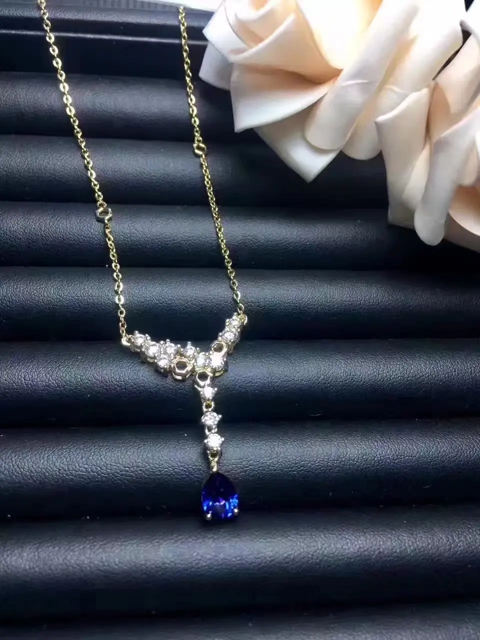 Верность естественно 6*8 мм Танзанит S925 серебро подвески Модные Fine Jewelry подарок для женщин натуральный синий драгоценный камень