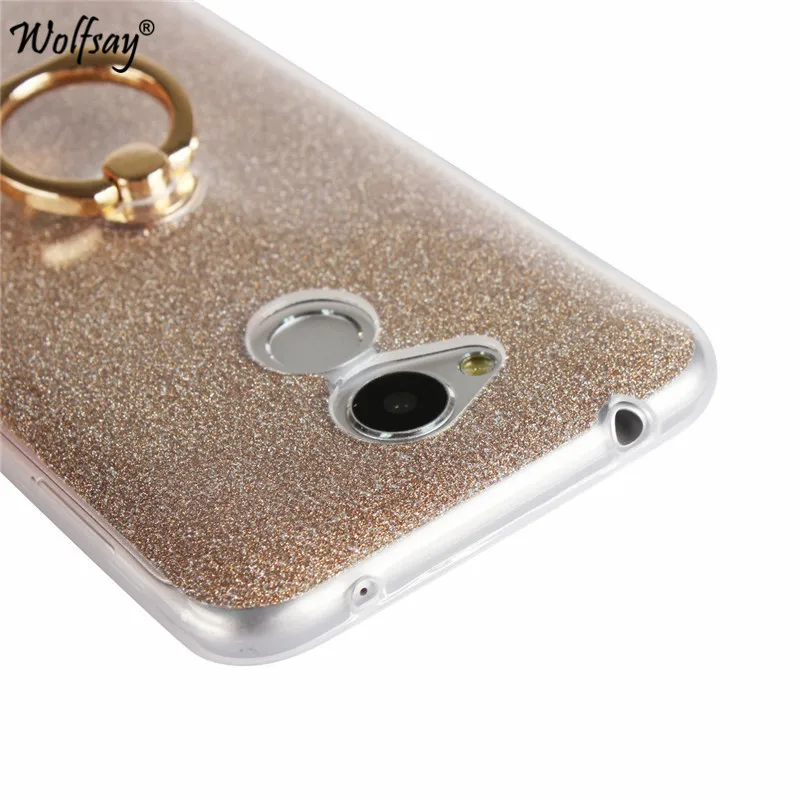 Luxury Bling Glitter Case Huawei Honor 6A Cover Silicone Soft TPU Ring Holder Shell |