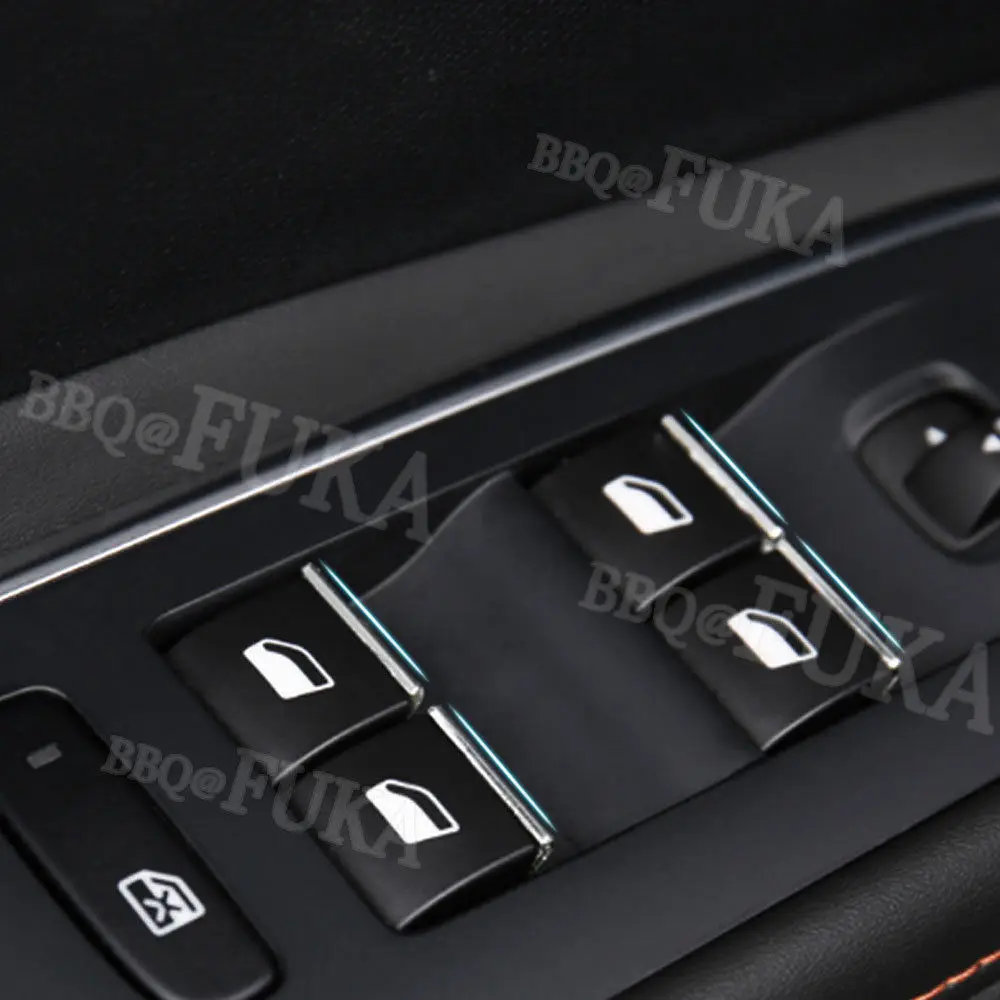 Для Peugeot 308 3008 2014 2015 2016 2017 2018 7 шт. Chrome двери окна лифт переключатель блесток отделка
