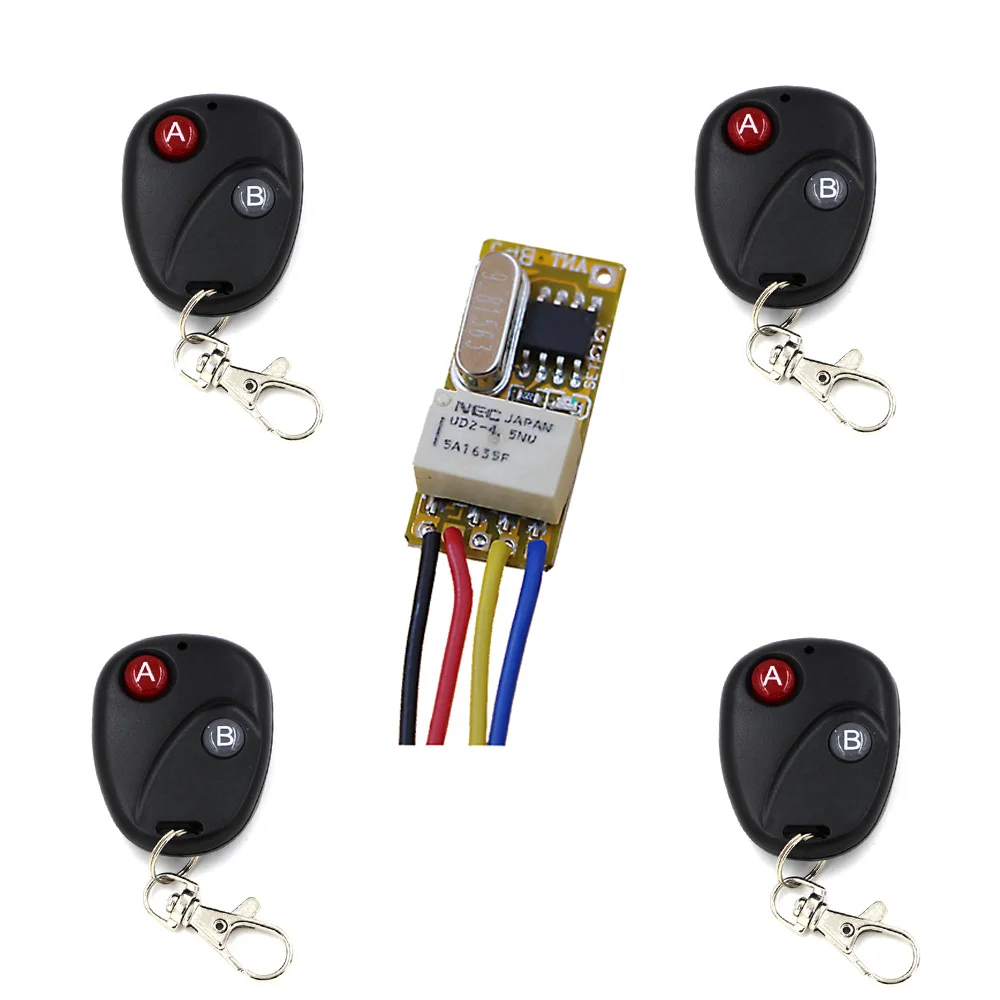 

Умный выключатель дистанционного управления Горячая Распродажа, 3,7 в, 4,5 в, 5 В, 6 в, 9 В, 12 В, Релейный контактный беспроводной переключатель, пе...