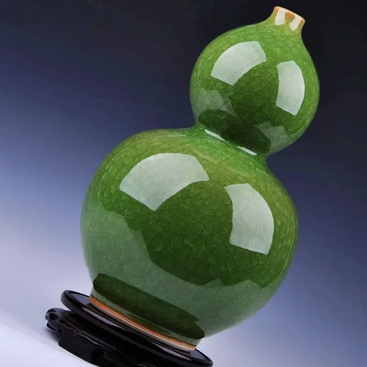 Jingdezhen ceramics kiln high-end antique jade ice sheet film classic modern living room decoration vase | Дом и сад