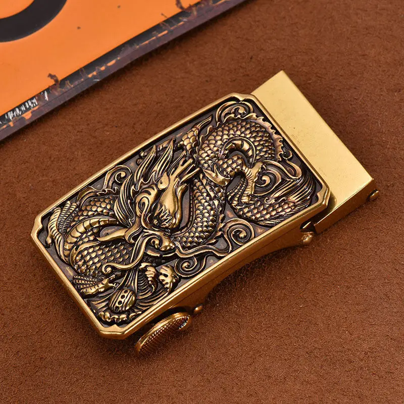 gold Классическая и модная пряжка для ремня, Мужская Автоматическая пряжка, брендовые дизайнерские кожаные пряжки для пояса, деловые мужские роскошные качественные - Цвет: gold