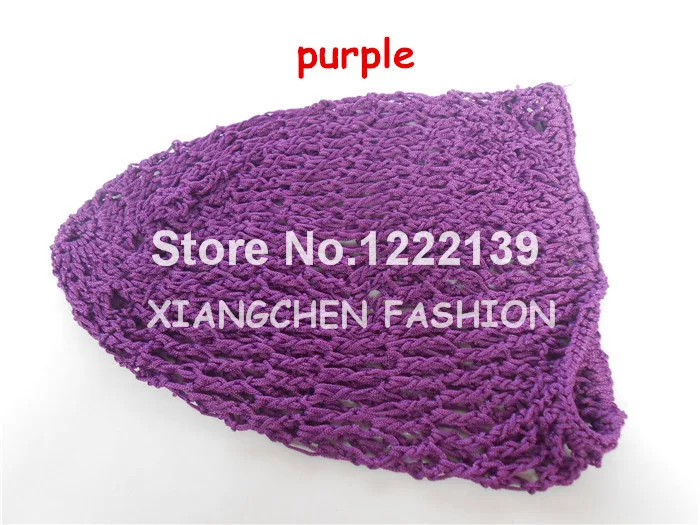 purple 5 шт./лот снуд/Винтаж крючком волос Чистая толще Hairnet волос snoods Hat Кепки 20 Цвета - Цвет: purple