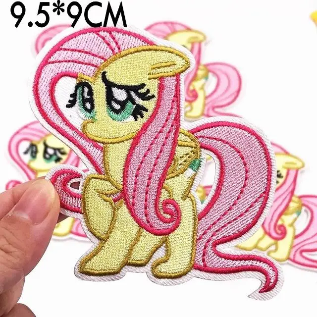 6 шт./лот My Little Poni нашивки с лошадьми для одежды гладить на пришить вышитые ткани значки аппликации DIY аксессуары одежды