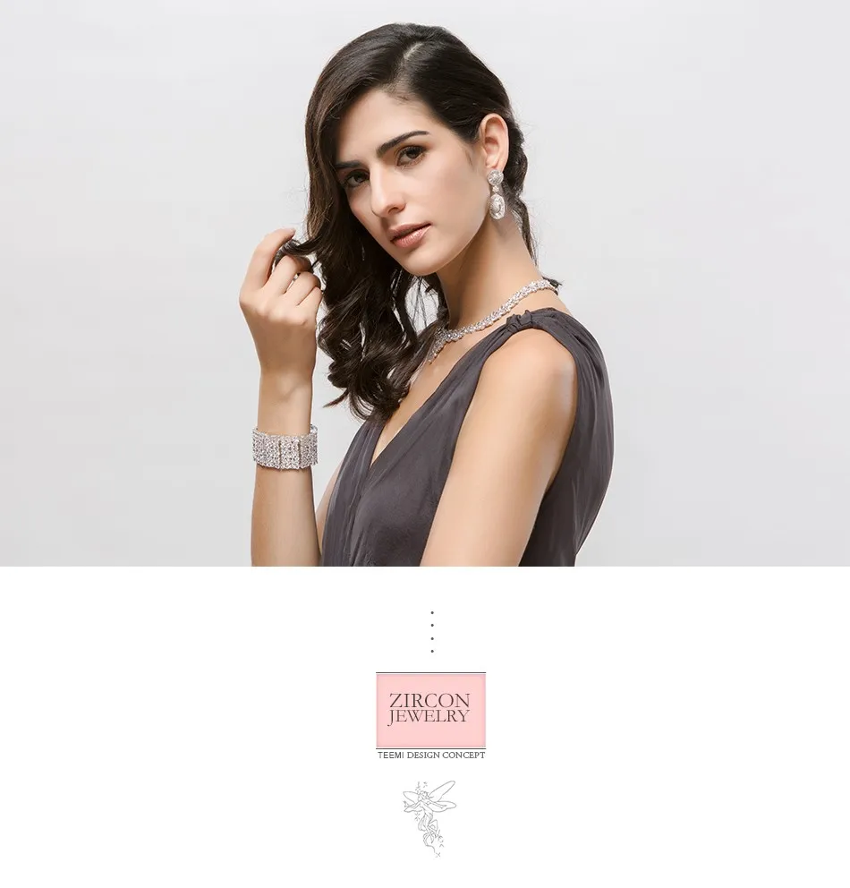 LUOTEEMI New Luxury Noble Dangle Shining CZ Crystal Double Round Brincos Statement Drop Earrings for Women Wedding Jewelry