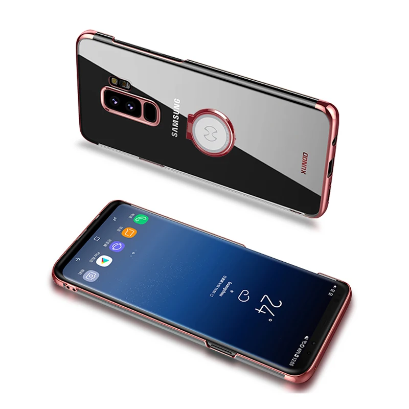 Роскошный Жесткий прозрачный чехол из поликарбоната Xundd для samsung galaxy s9 s9 plus с металлическое кольцо-держатель чехол для s9 s9+ чехол Mooi Hoesjes