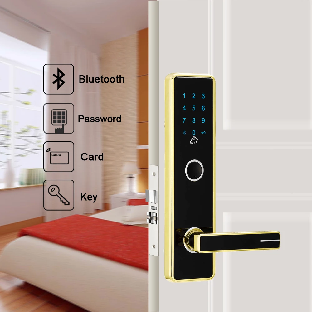 Смарт приложение WIFI Bluetooth дверной замок безопасности электронный сенсорный