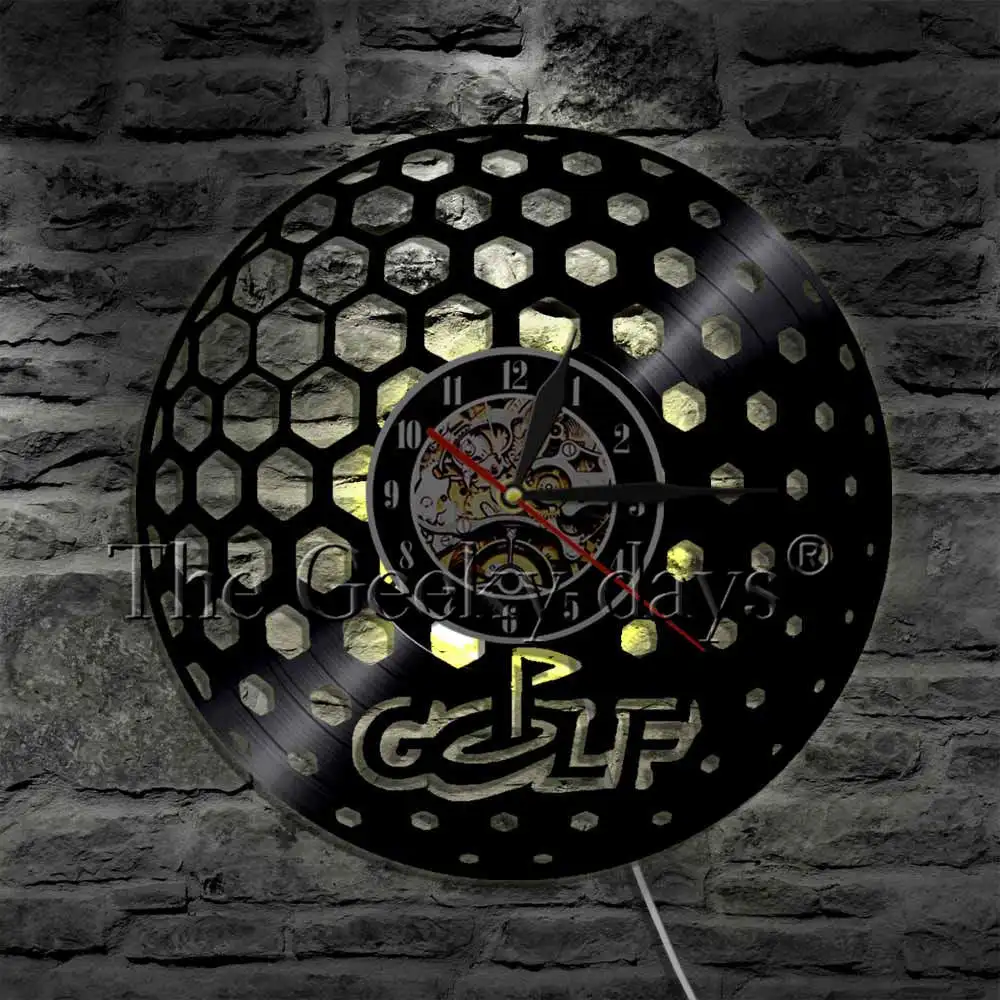 Мяч для гольфа настенные часы Glof Club винтажные художественные виниловые игры в