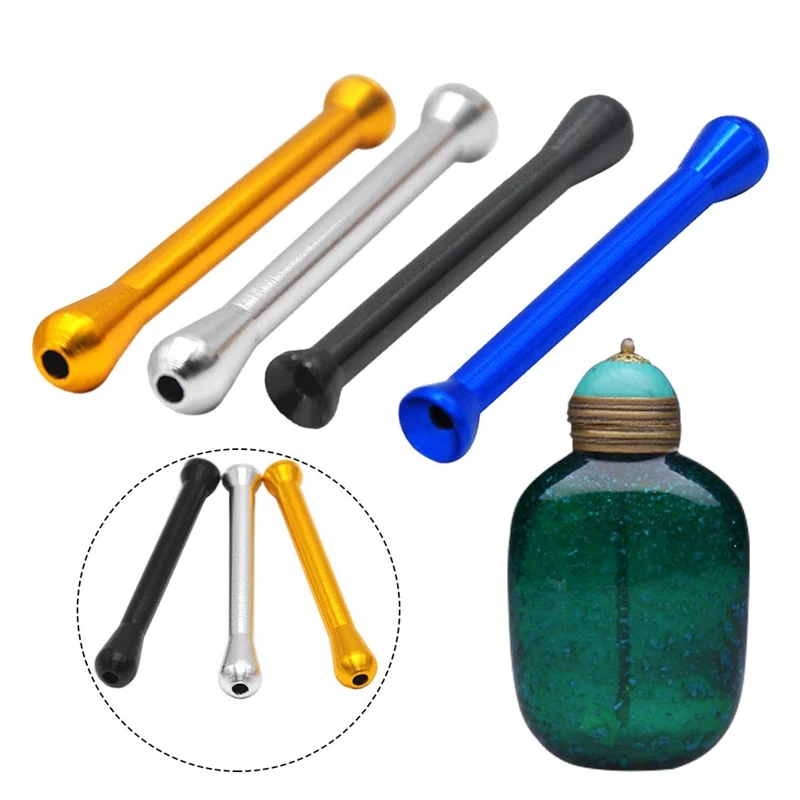 

Aluminum Alloy Sniffer 70mm Snuff Straw Snorter Nasal Tube Snuffer Smoke Pipe With Glass Mat Smoking Accessories