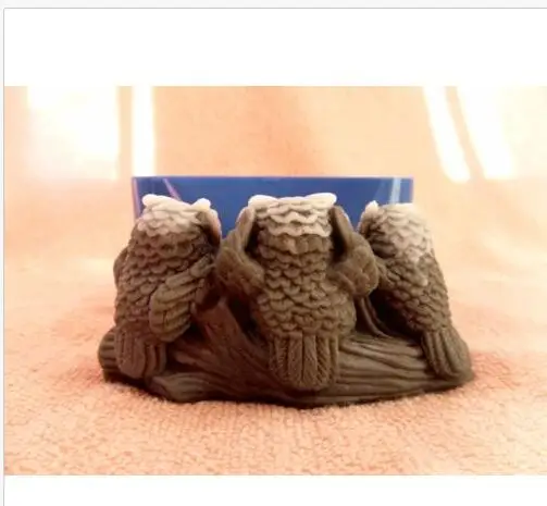 Три искусства для мыла и свечей форма в виде животного формы рукоделия