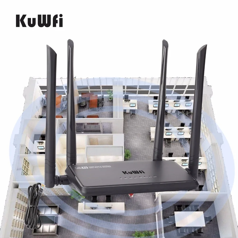 Smart Беспроводной маршрутизатор 300 Мбит/с Wi Fi Range Extender Поддержка WPS с 4 антенн