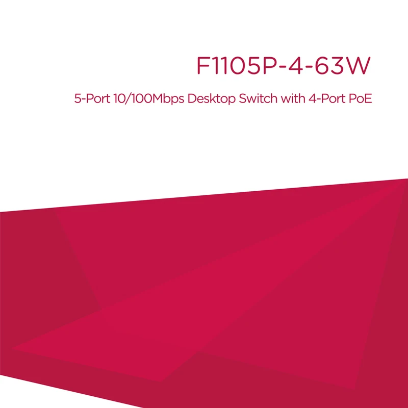 F1105P-4-63W сетевой коммутатор Ethernet с 5 портами 250 м стабильный источник питания PoE на