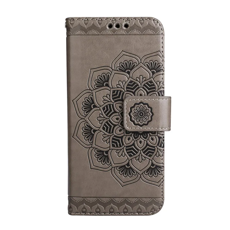 Gray Чехол для LG K8 K10 3D Rilievo цветок кожаный флип-чехол для LG K8 K 8 K350 K350E K350N K10 LTE K 10 K430DS крышка чехол Coque - Цвет: Gray