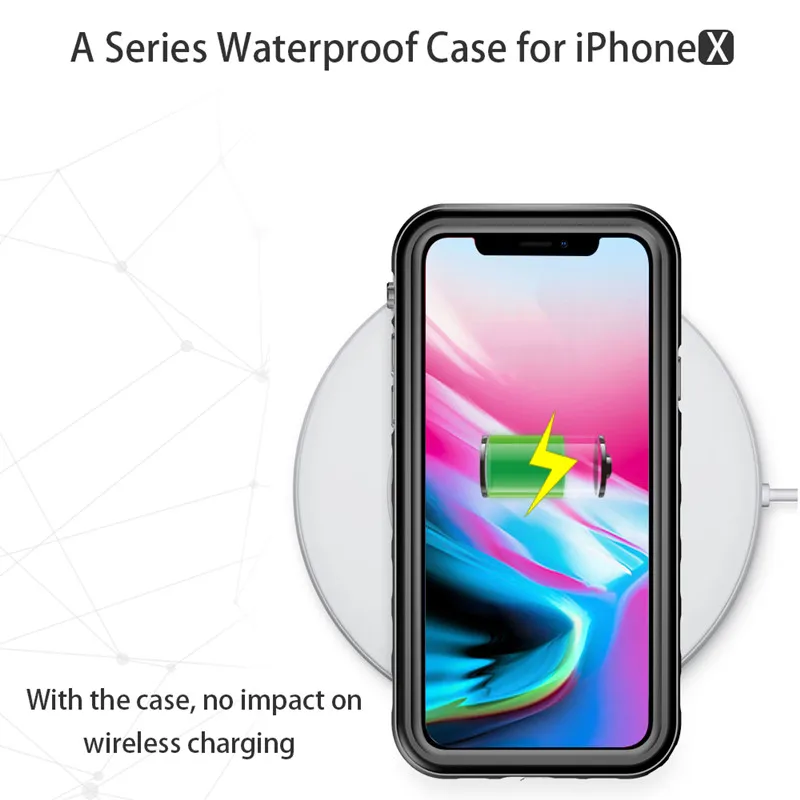 Чехол с полной защитой от снега для iPhone X XS ударопрочный чехол дайвинга под водой