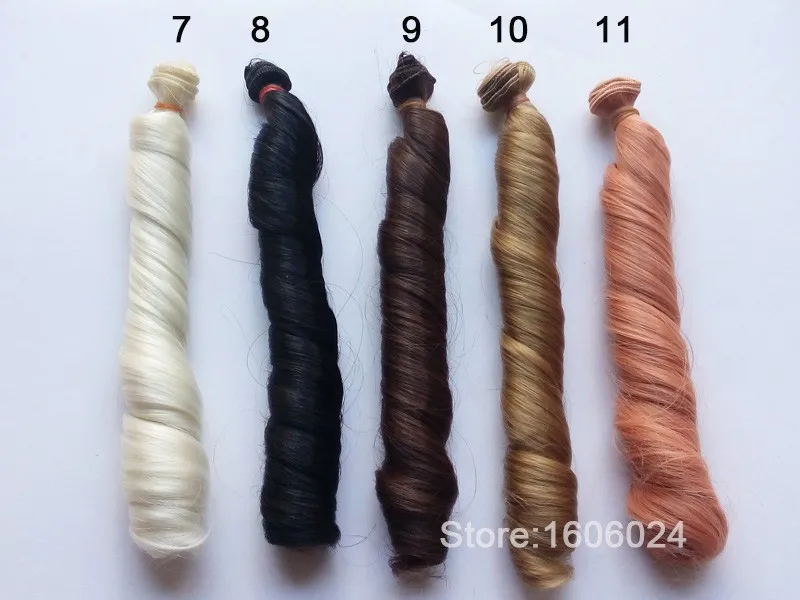 10 шт./лот DIY BJD парик волосы кудрявые волосы куклы аксессуары 25 см