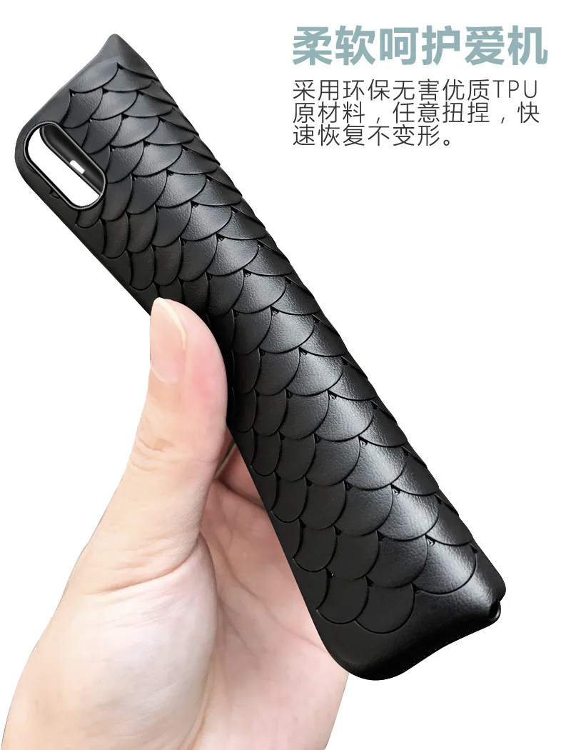 iboann Louver matte Ultra Thin Leather texture soft gel tpu scale cases for iphone 6 6s 6plus 7 8 plus X phone case |