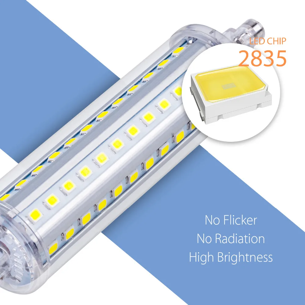 R7S Светодиодная лампа свет J78 J118 &quotКукуруза&quot 220 В лампада Led r7s 78 мм 118 2835 SMD без