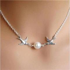Ltumbe New Arrival Star Cross Crescent Dove Simulated Pearl Clavicle Chain Pendant &amp Necklaces for Women Party Gift Jewelry | Украшения