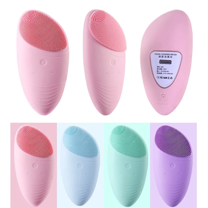 Новый Электрический силиконовый Очищающая щетка для лица Вибрационный массаж