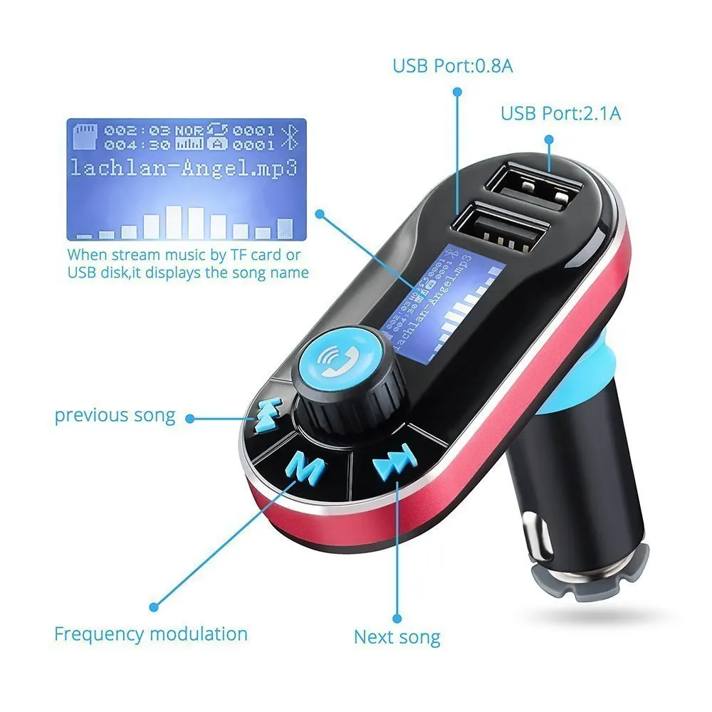 Автомобильный MP3-плеер T66 с ЖК-дисплеем двойным USB-портом | Автомобили и мотоциклы