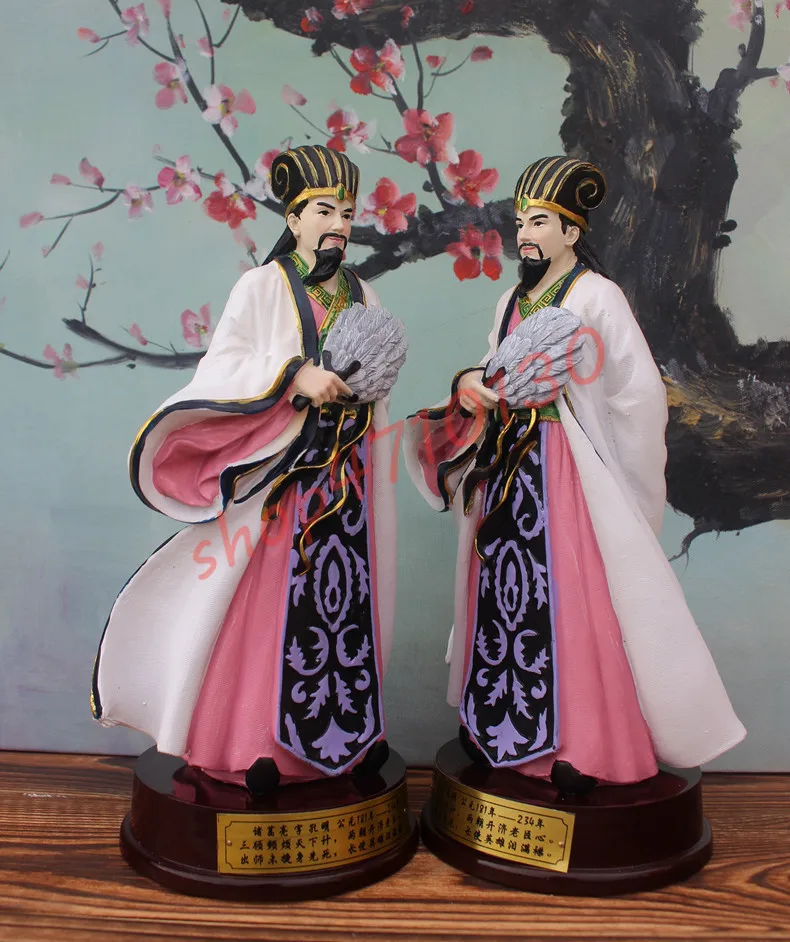 Zhuge Liang древняя фигурка трех царств Расписанная вручную и собранные подарки из