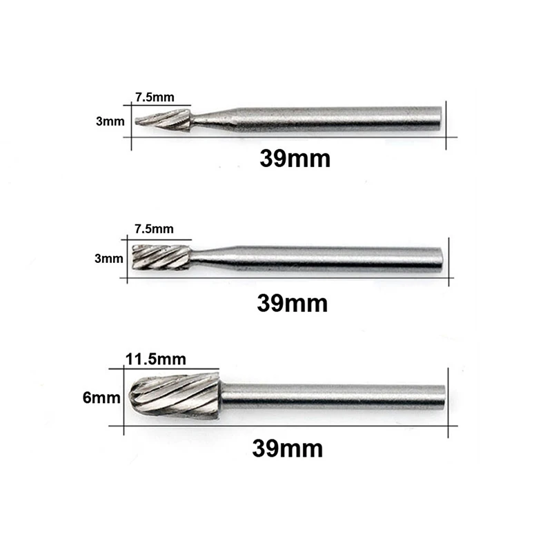 Tungfull вращающаяся фреза 6 шт. мини дрель Аксессуары Dremel инструмент для