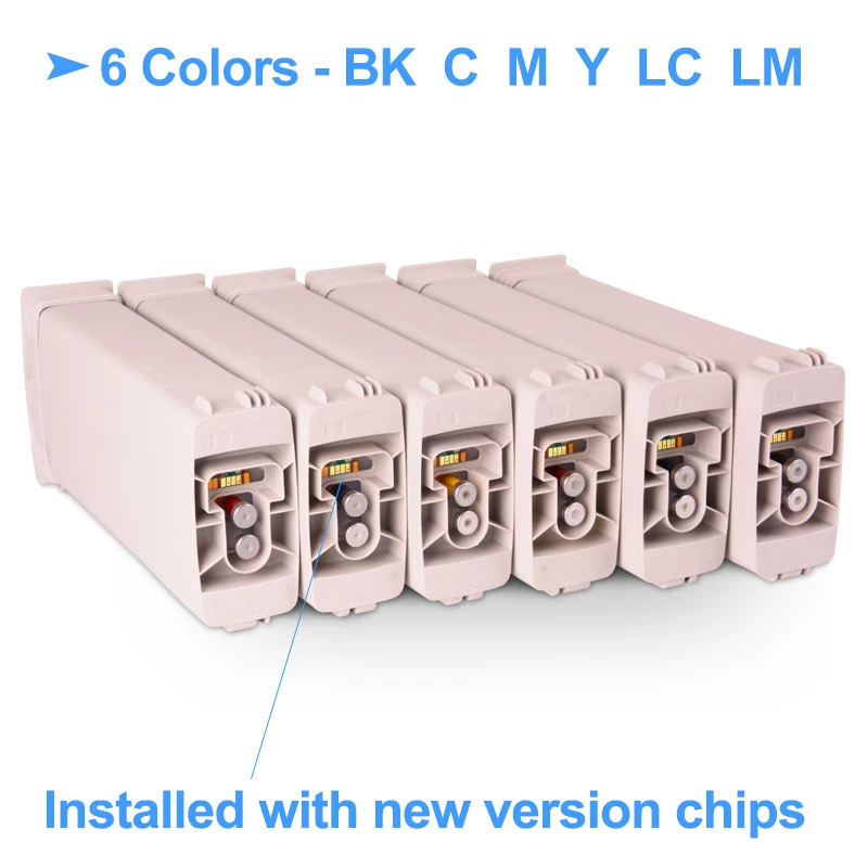 [Third Party Brand] 6Pieces/Set For HP 789 Replacement Ink Cartridge With Latex Ink For HP Designjet L25500 Printer 775ML/PC