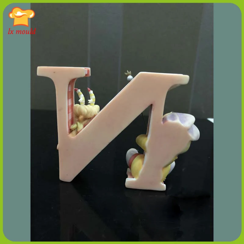 

New N English Shape Silicone Moulds DIY Aromatherapy Gypsum Scented Candles Expanded Stone Handmade Mold