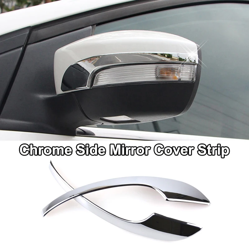 mirror cover strip Для Ford Escape Kuga 2013 хромированный передний задний противотуманный светильник, дверная ручка, Накладка для кузова, отделка, украшение автомобиля - Цвет: mirror cover strip