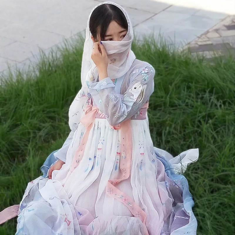 Классический Hanfu Chinses традиционный танцевальный костюм для женщин Династия Тан Косплей Одежда для сцены Восточный фестиваль наряд DC1806