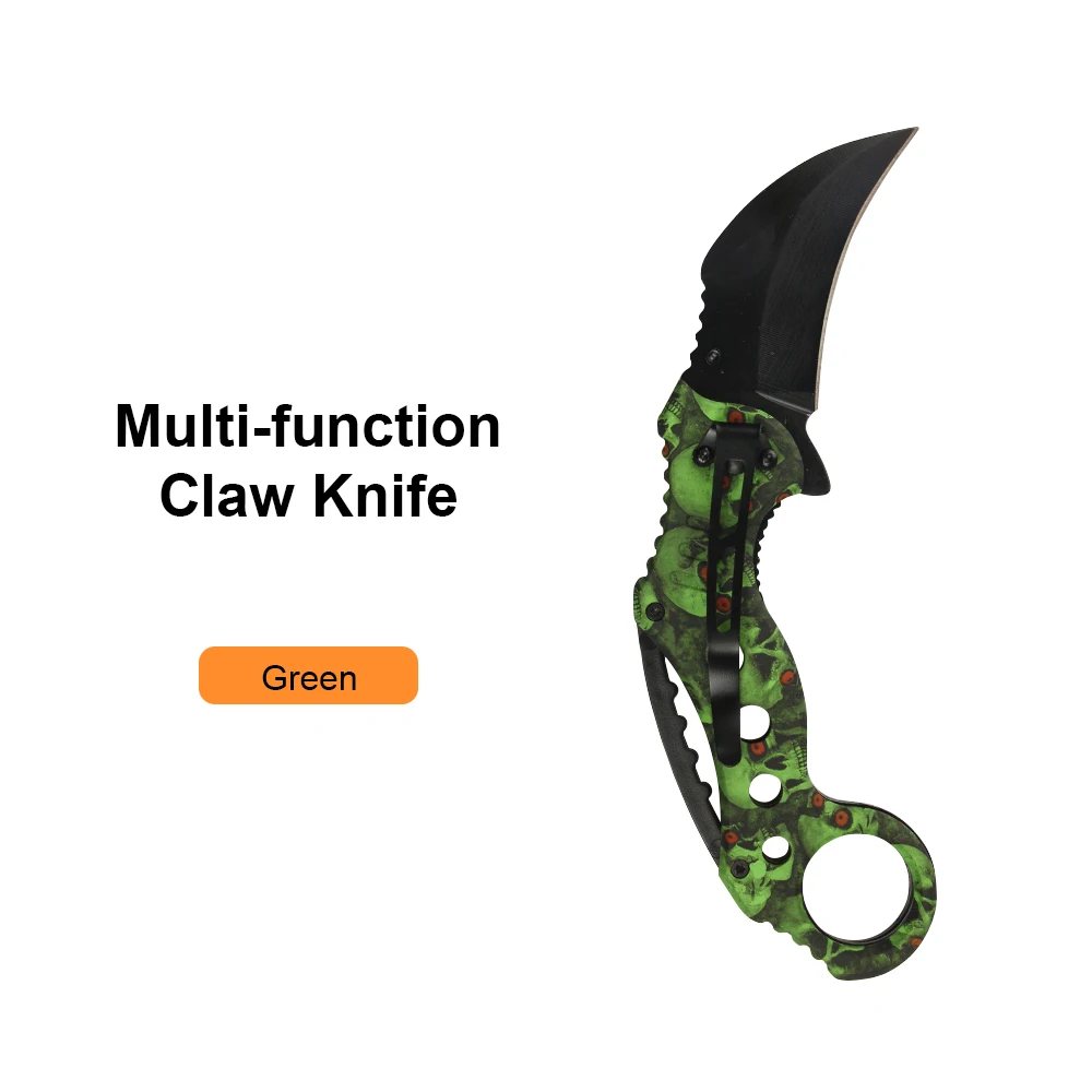 Green Knife JelBo мини охотничий нож многофункциональный портативный карманный Самозащита Karambit складной походный нож для выживания из нержавеющей стали нож Инструменты - Цвет: Green Knife
