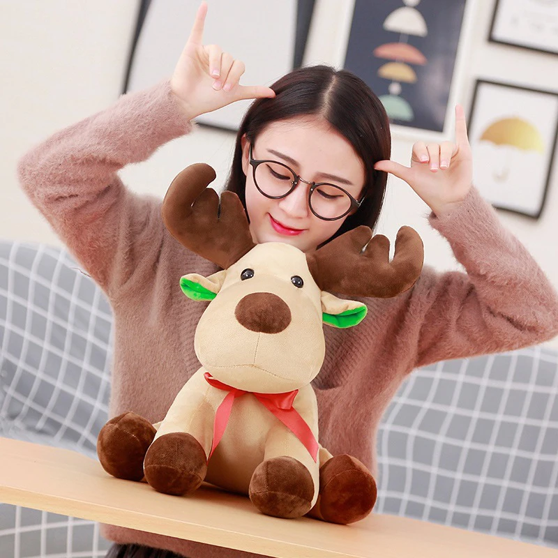 Игрушка лося кукла плюшевая подушка Рождественский подарок для детей