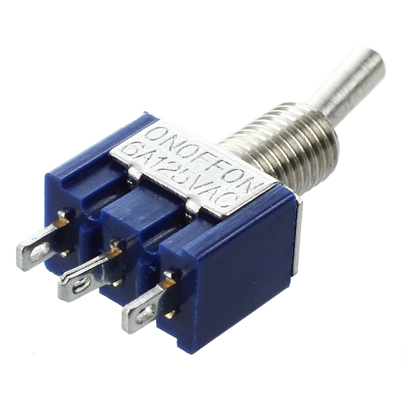 AABB-10 шт. AC 125V 6A Ампер ВКЛ./вкл. 2 положения DPDT тумблер и 3-позиционная фиксация SPST