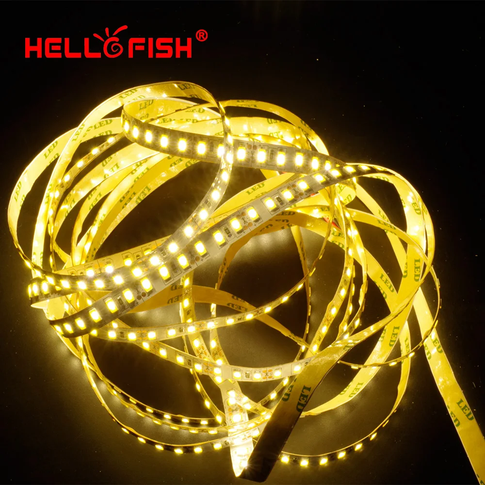

Гибкая светодиодная лента Hello Fish, 5 м, 600 SMD, 5630, 12 В, 120 светодиодов/м светильник/теплый белый свет