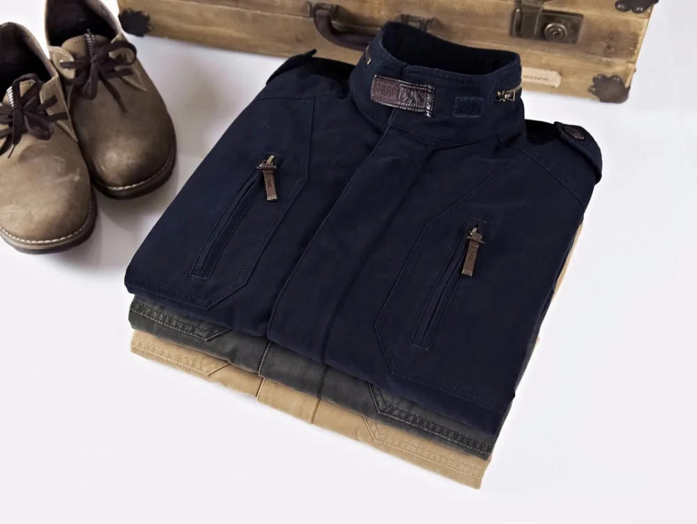 Мужские куртки Брендовые пальто с несколькими карманами осенняя