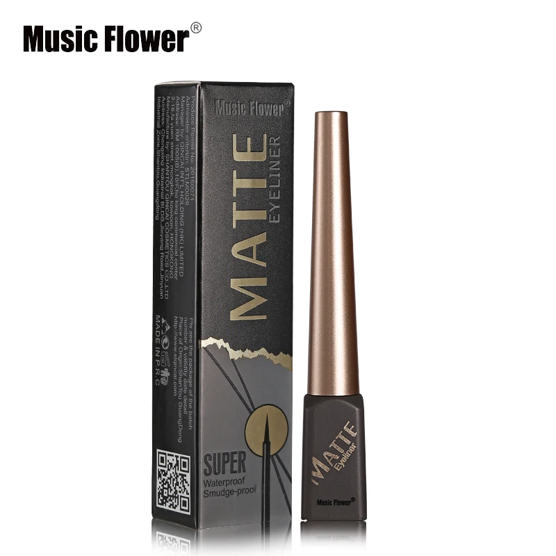 Водостойкая жидкая подводка для глаз Music Flower водостойкая матовая гладкая Стойкая