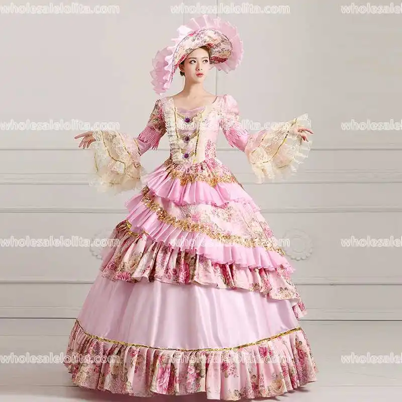 

HOT!! Global FreeShipping 18th Century Marie Antoinette Renaissance Victorian Period Rococo Belle Prom Party Gowns Dress