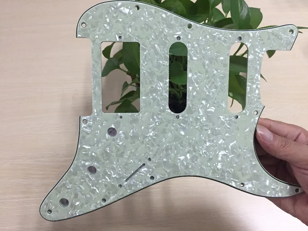 FLEOR 1 набор из 11 отверстий для электрогитары Pickguard SSH HSS гитарная пластина и винты подходят для гитарных деталей Strat, 20 цветов на выбор