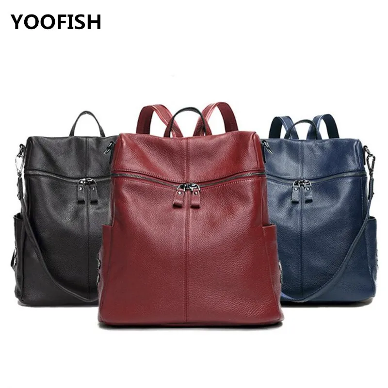 Fashion Women Genuine Leather Elegant atmosphere Black/Blue/Wine red Simple Style Shoulder bag Free Shipping. |