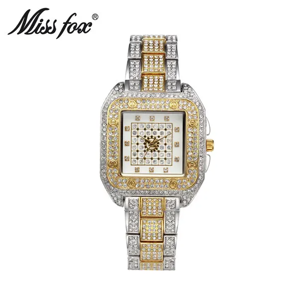 Silver-White MissFox Miss Fox кварцевые женские часы серебряные женские наручные часы лучший бренд Роскошные наручные часы для женщин повседневные Relogios - Цвет: Silver-White