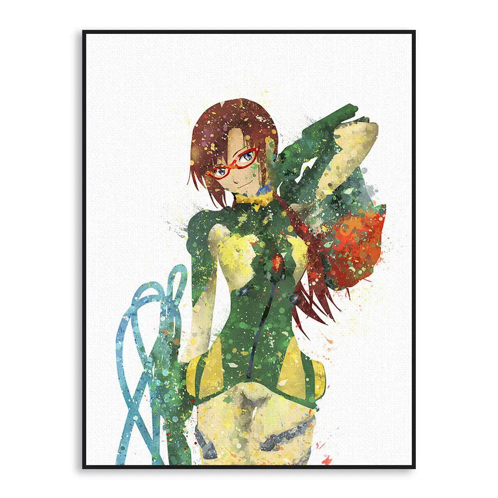 Evangelion Современный арт-Принт по фильму постер японского аниме девушка Настенная